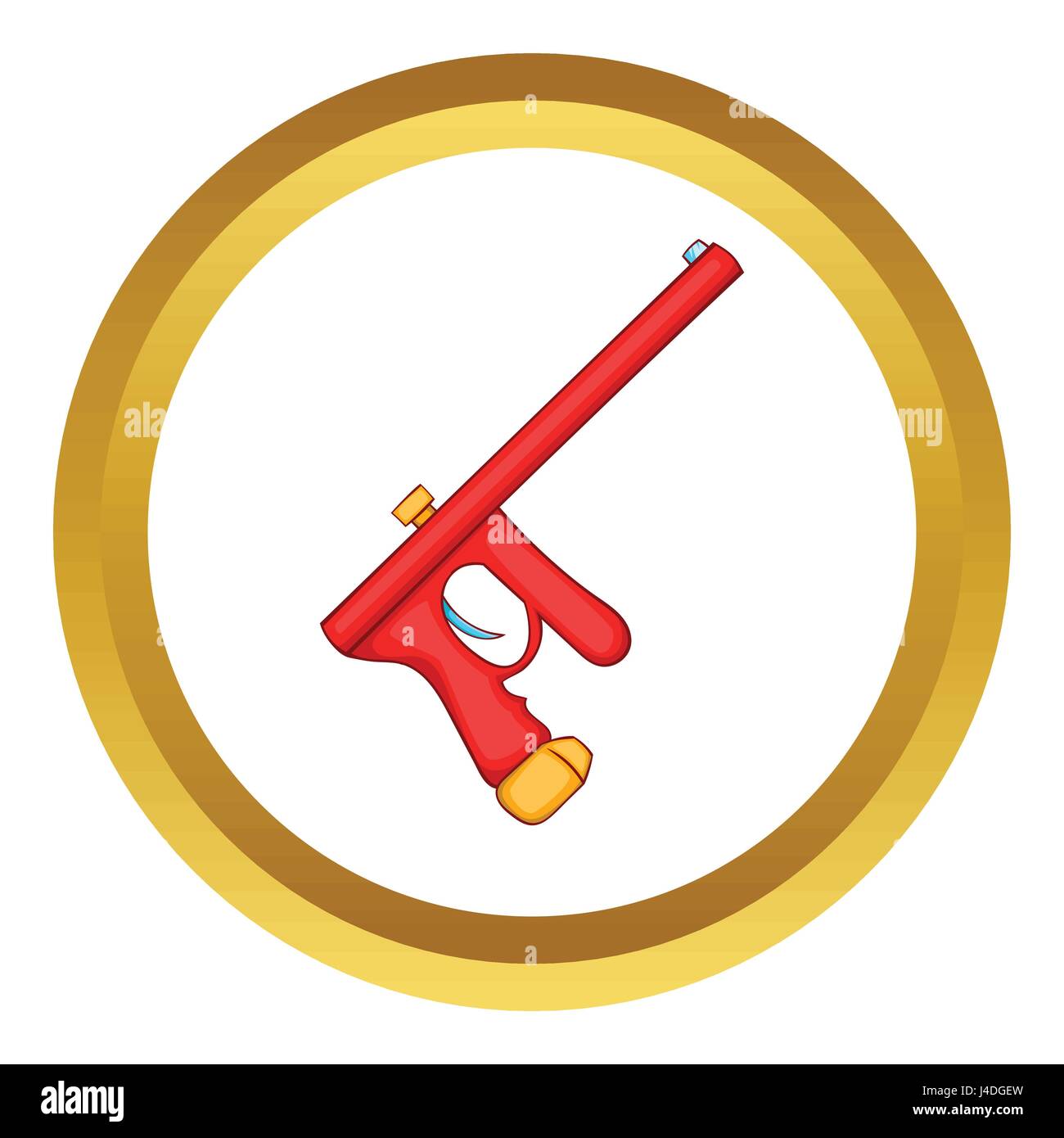 Red paintball gun vector icon Stock Vector Image & Art Alamy