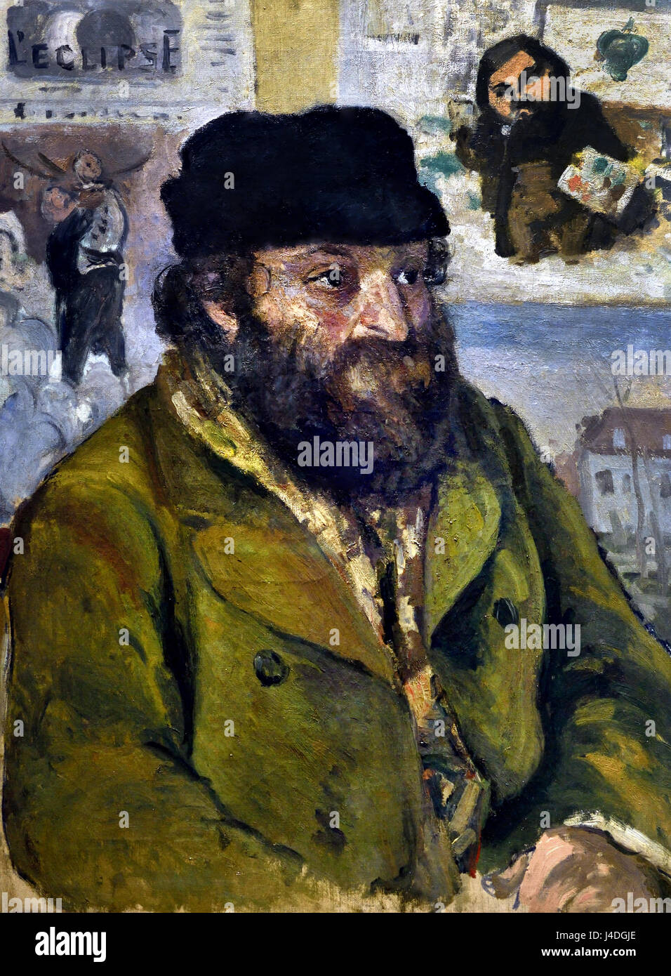 Portrait of Paul Cézanne 1874  by Camille Pissarro 1830 - 1905 France French Stock Photo