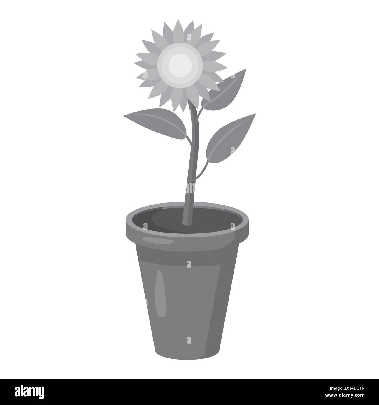 Flower icon, gray monochrome style Stock Vector Image & Art - Alamy
