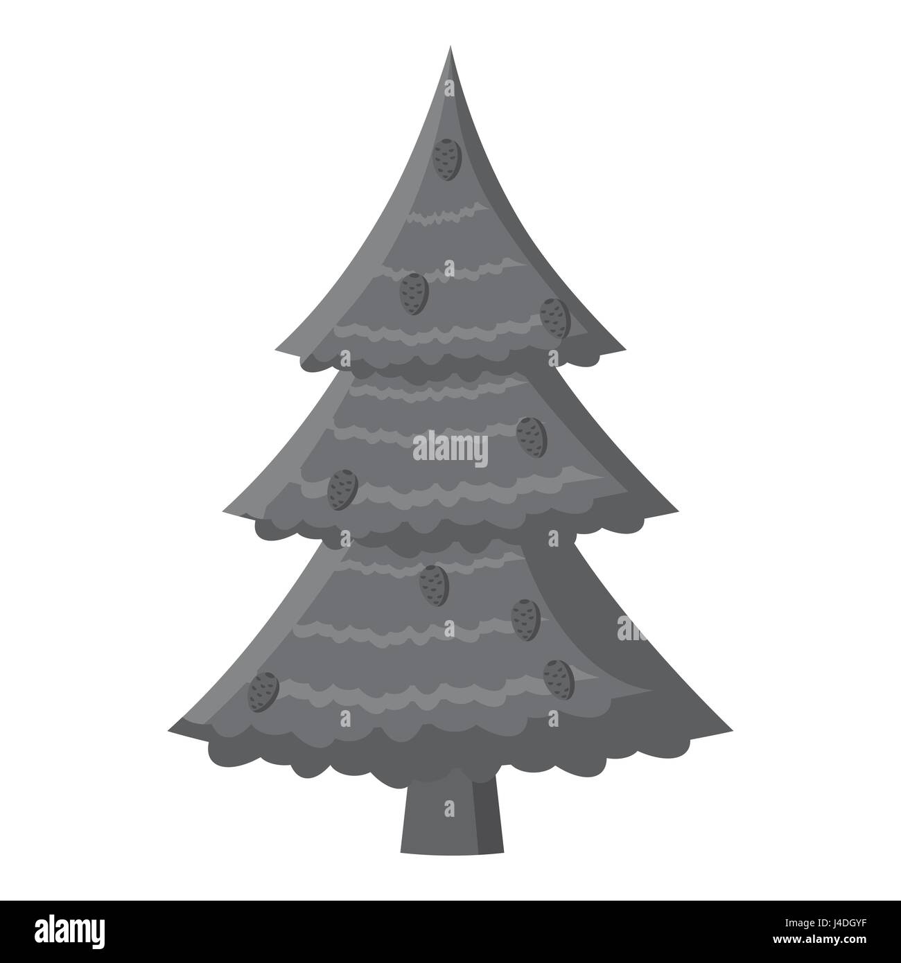 Fir tree icon, gray monochrome style Stock Vector Image & Art - Alamy