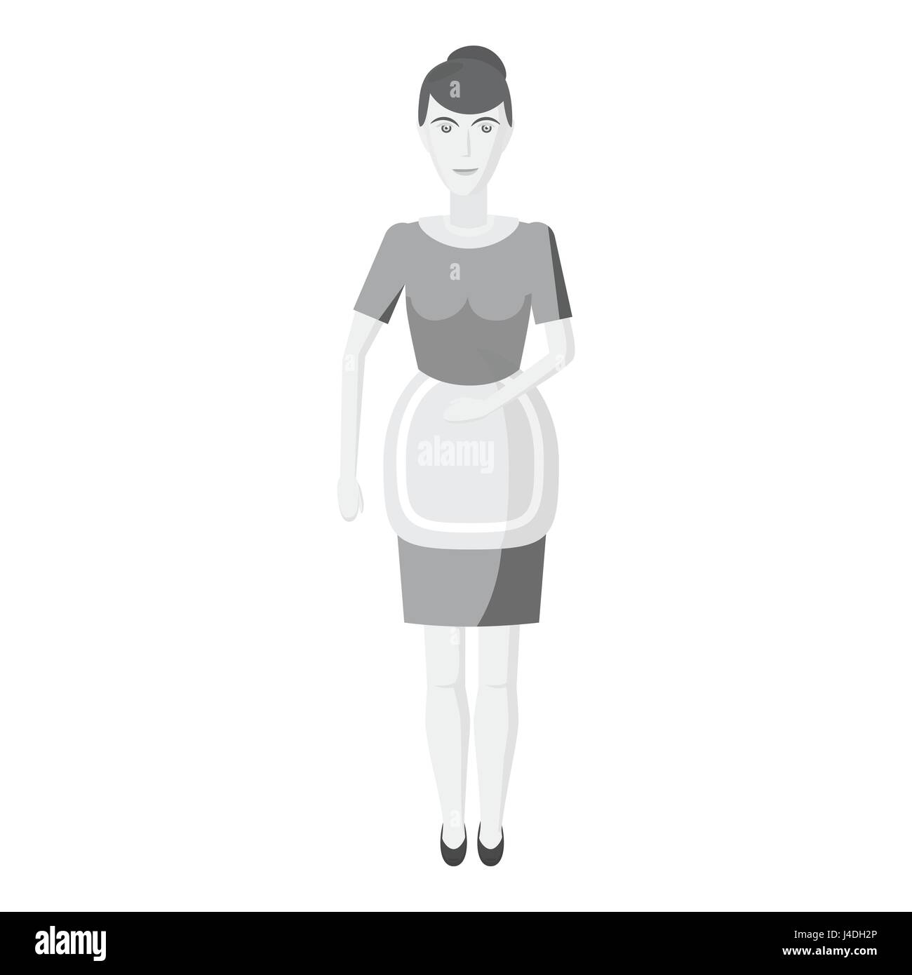 Maid icon, gray monochrome style Stock Vector Image & Art - Alamy