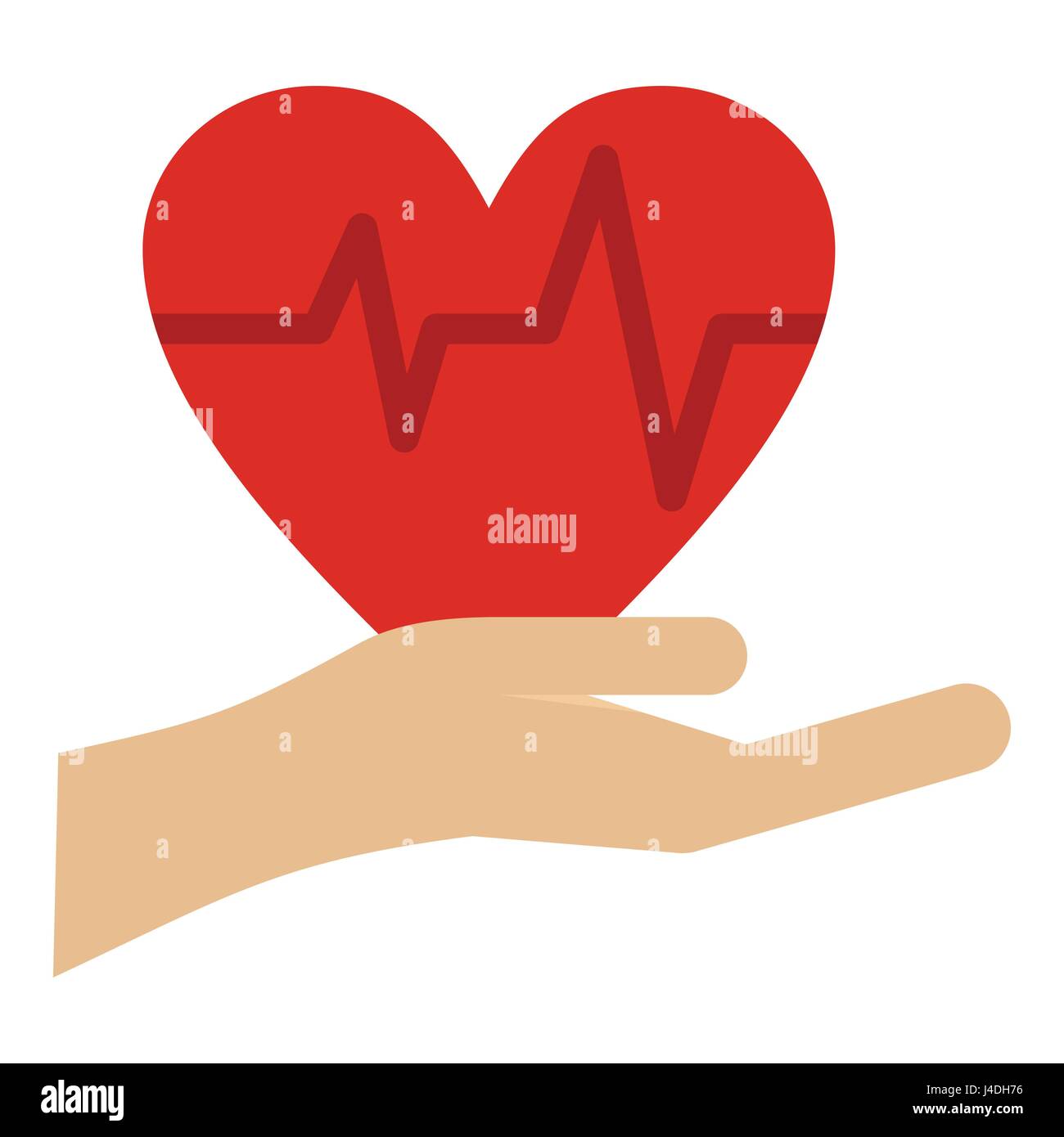 Heart logo, flat style Stock Vector Image & Art - Alamy