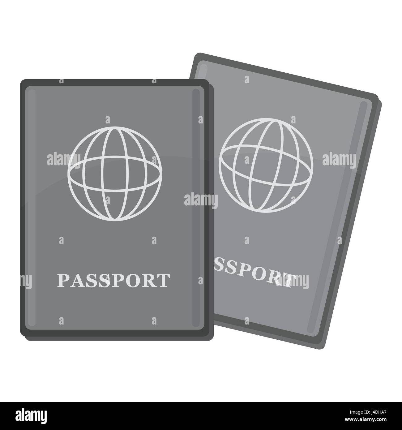 Passport icon in monochrome hi-res stock photography and images - Alamy