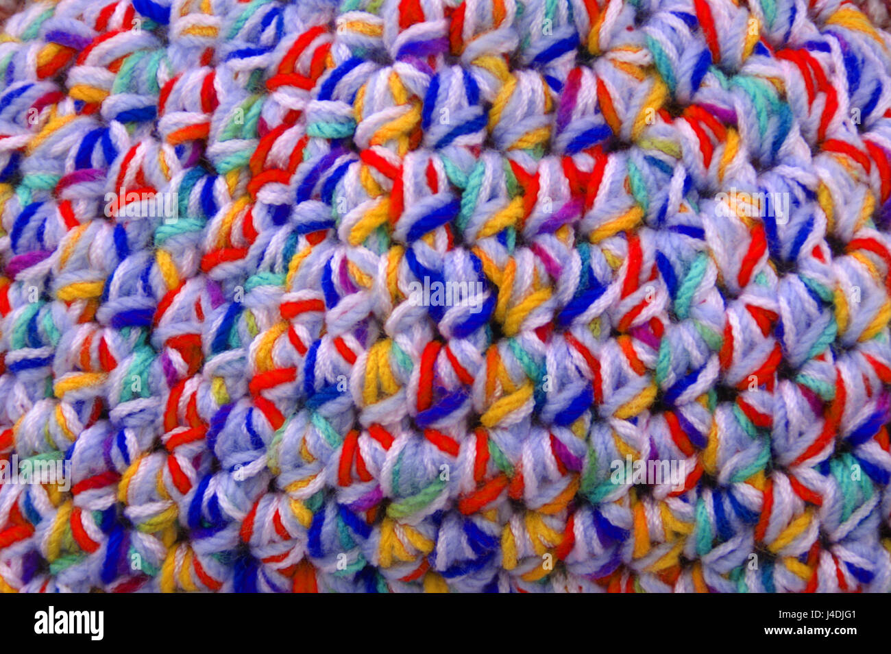 The handmade wool fabrics in variegated colors Stock Photo