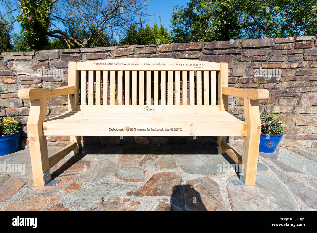 May 8th, 2017, Ballinascarthy, Co Cork, Ireland bench near the model