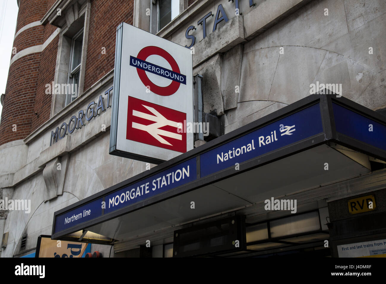 Entrance to Underground and National Rail service in London