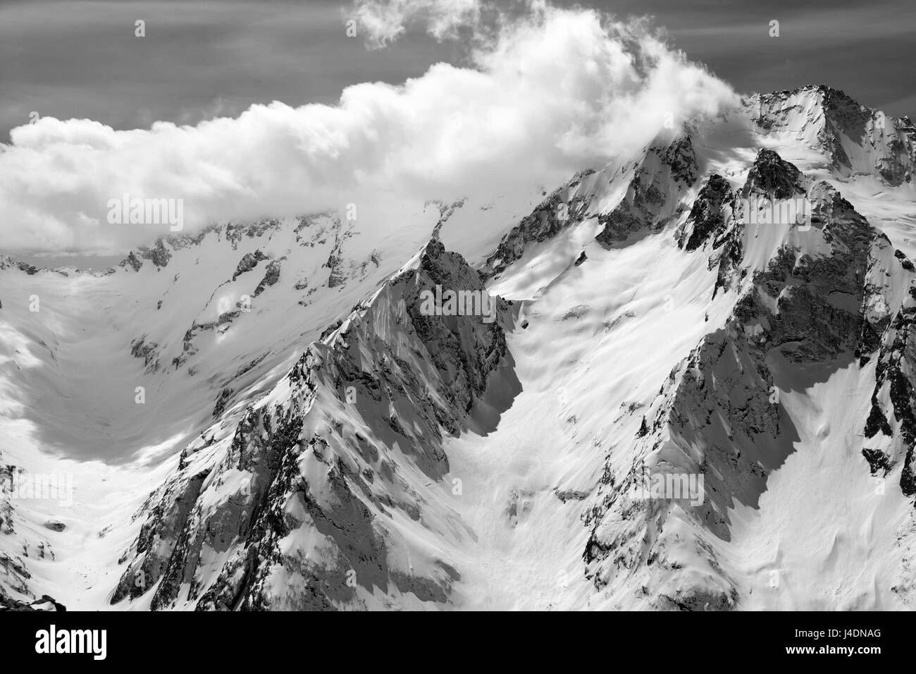 Nature caucasus mountains Black and White Stock Photos & Images - Alamy