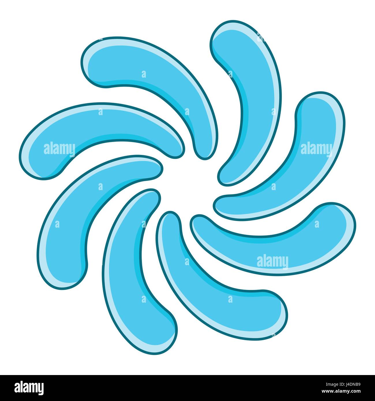 Blue abstract swirl icon, cartoon style Stock Vector Image & Art - Alamy