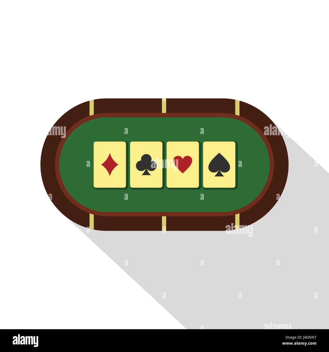 Green poker table icon, flat style Stock Vector Image & Art Alamy