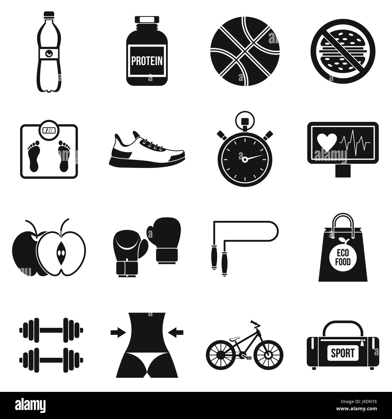 Healthy life icons set, simple style Stock Vector Image & Art - Alamy