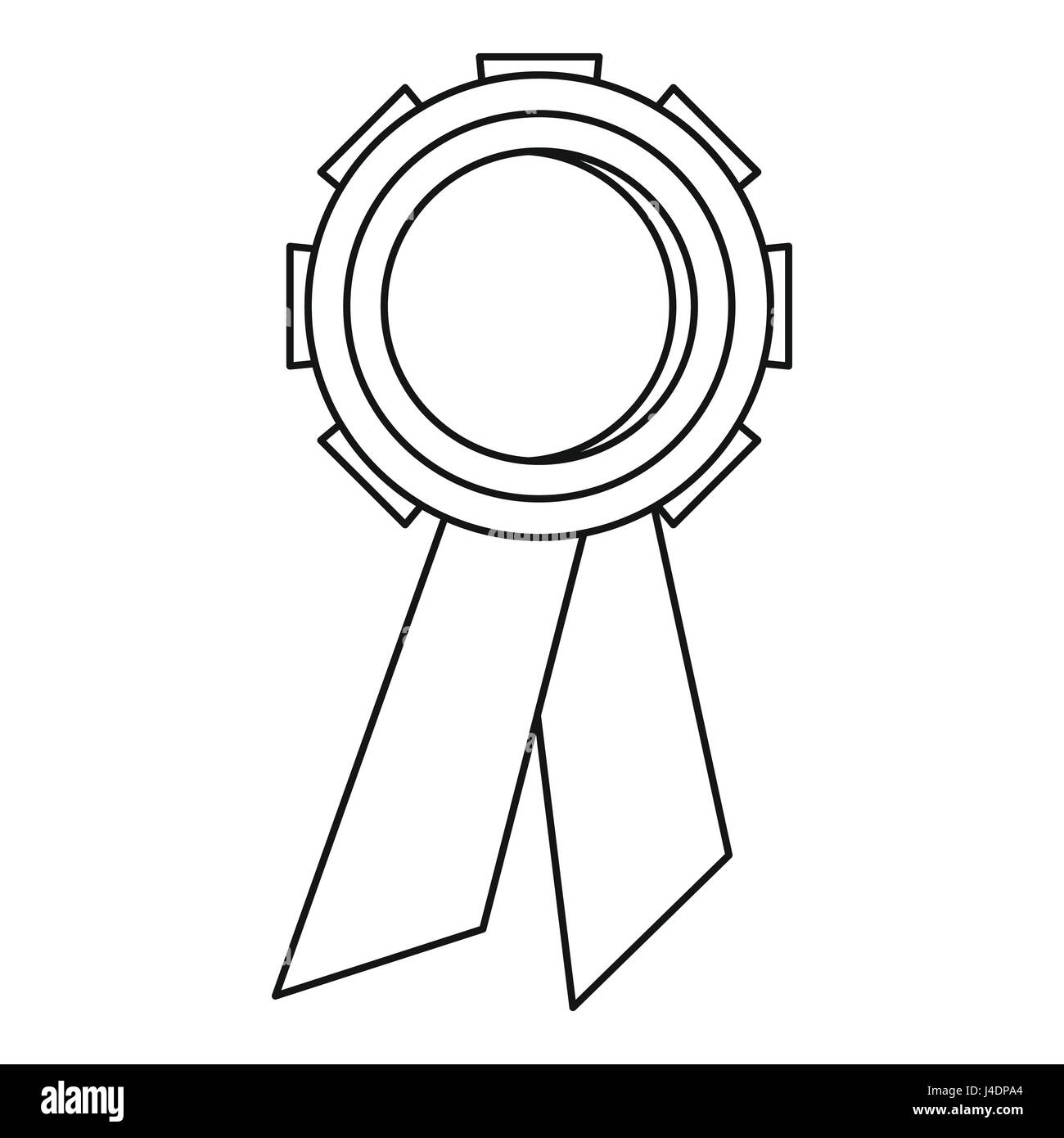 Champion medal icon, outline style Stock Vector Image & Art - Alamy