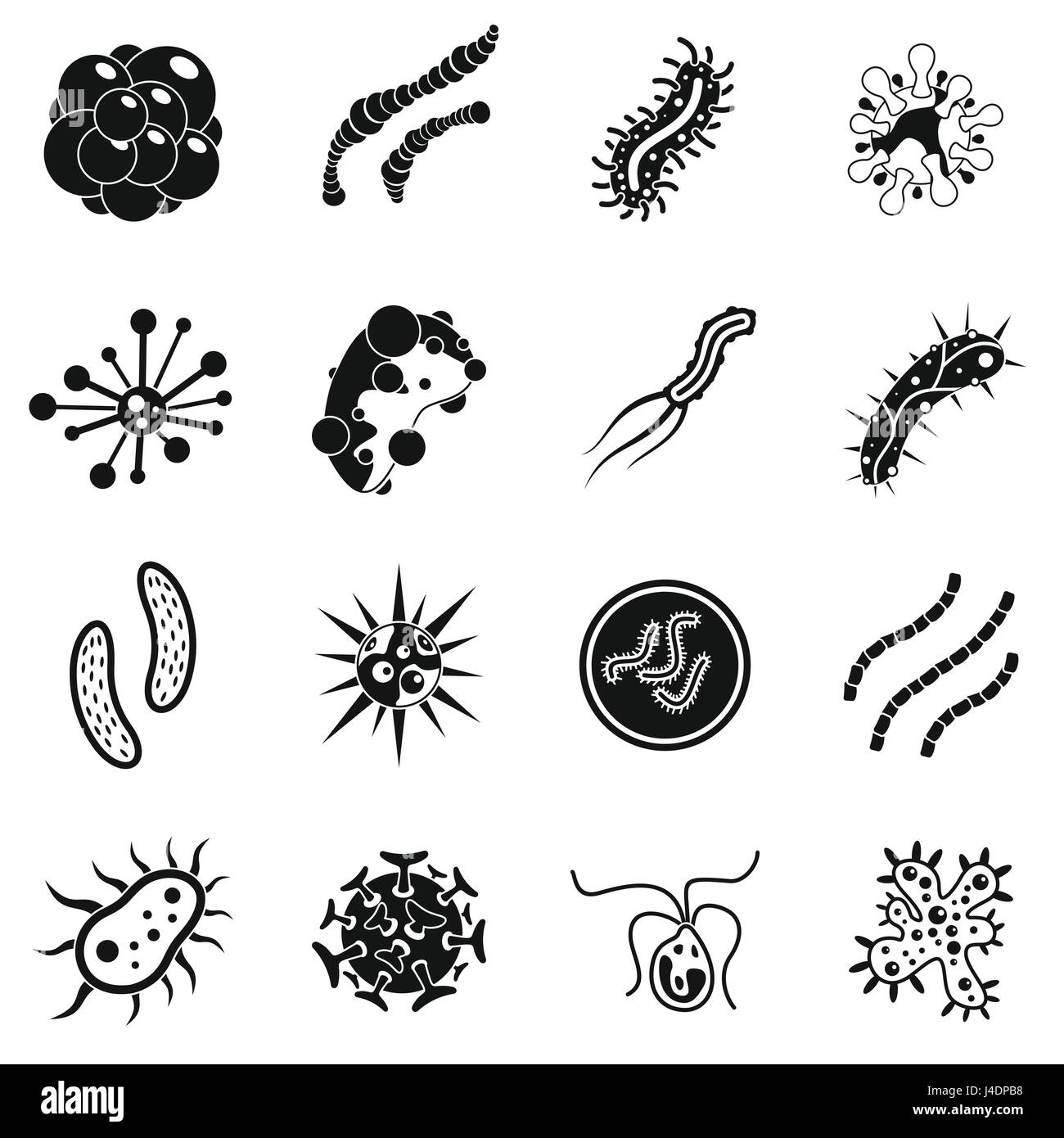 Virus bacteria icons set, simple style Stock Vector Image & Art - Alamy