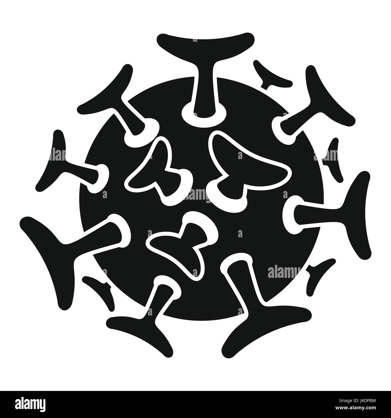 Round viral bacteria icon, simple style Stock Vector Image & Art - Alamy