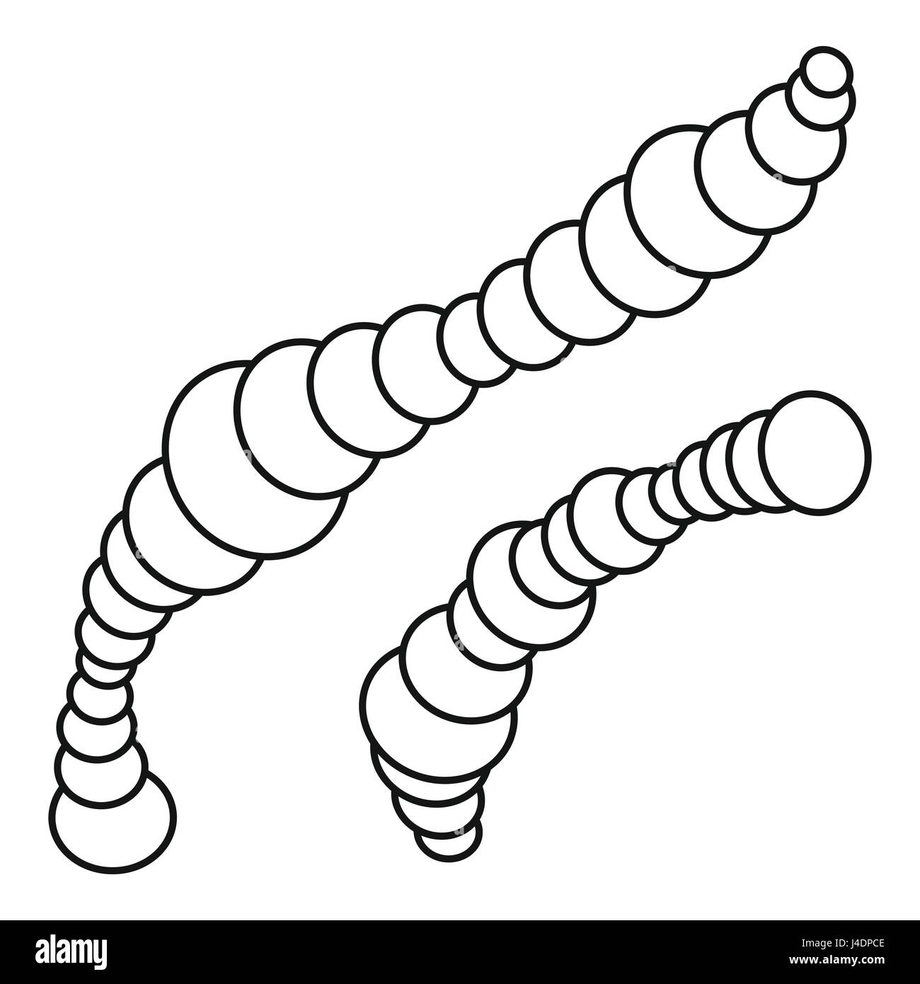 Spiral bacteria icon, outline style Stock Vector Image & Art - Alamy