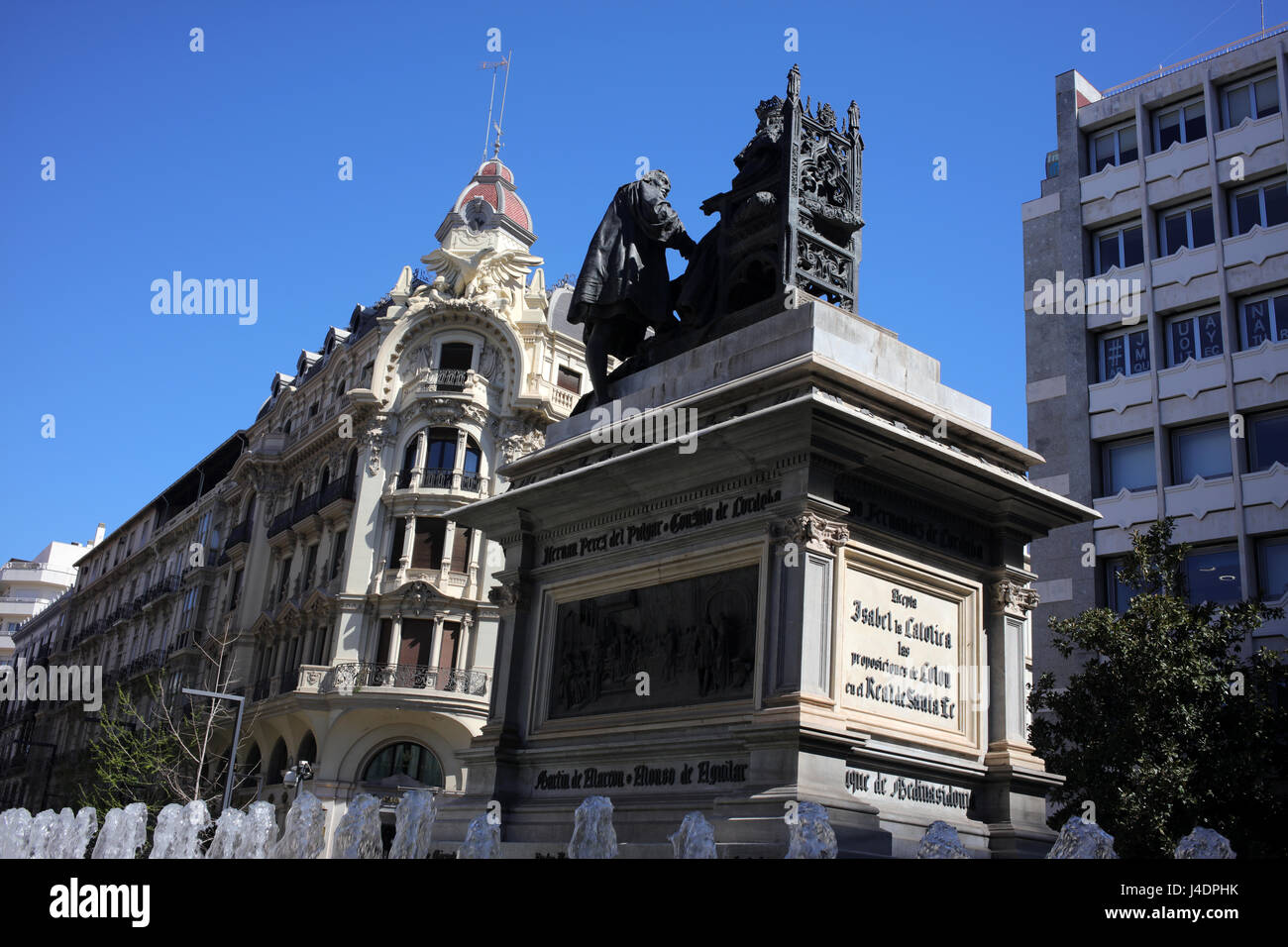 Plaza Isabel la Catolica - Granada - Andalusia - Spain Stock Photo - Alamy