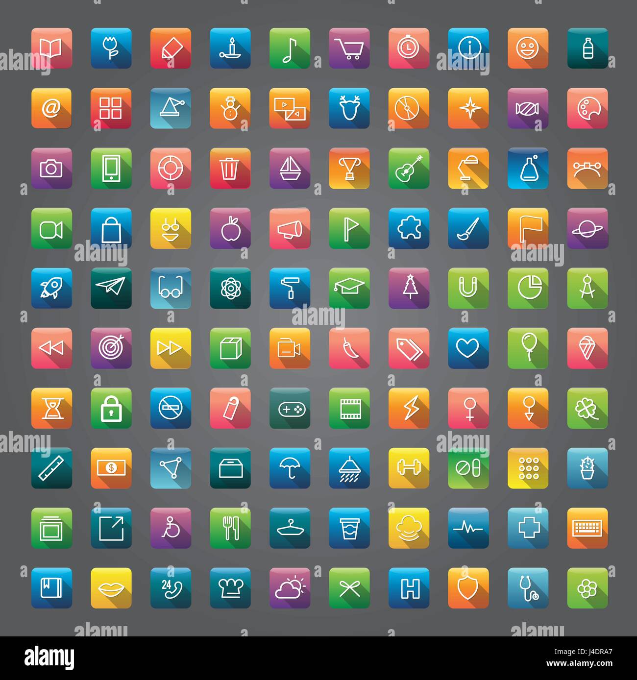 User interface vector icons mixed set collection Stock Vector Image ...