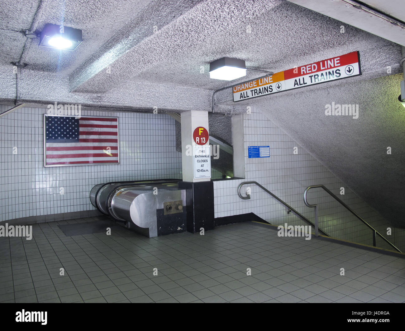 Entrance to Downtown Crossing subway Station in Boston, Massashusetts