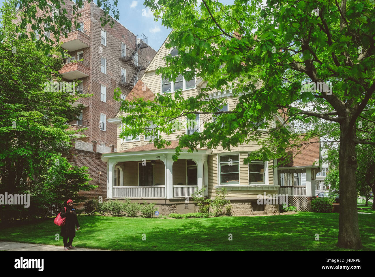 Ditmas Park Historic District Brooklyn New York Stock Photo Alamy
