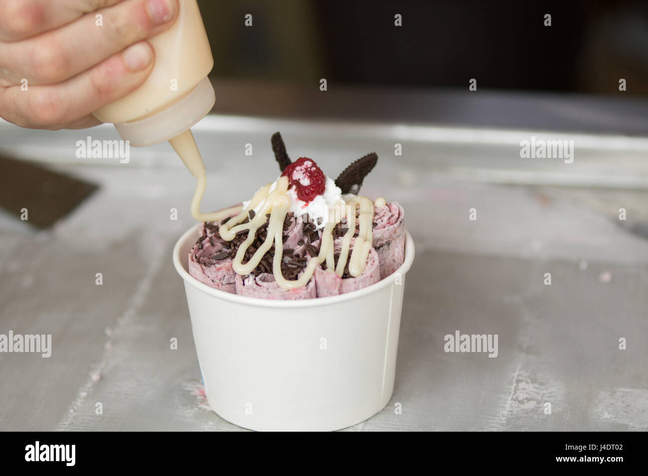 Ice cream rolls Stock Photo Alamy