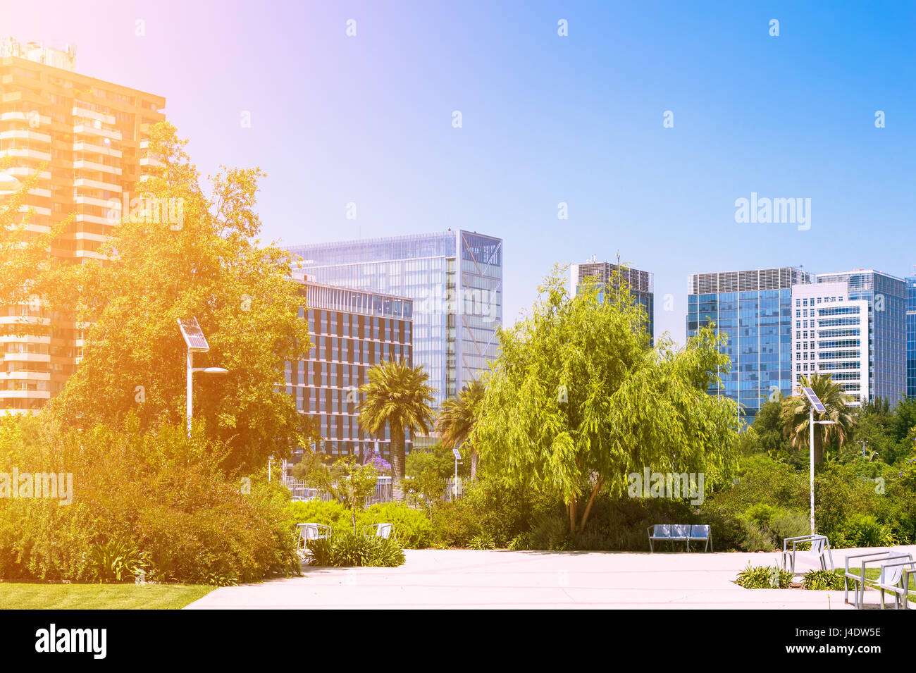 Public area in Las Condes commune in Santiago, Chile Stock Photo