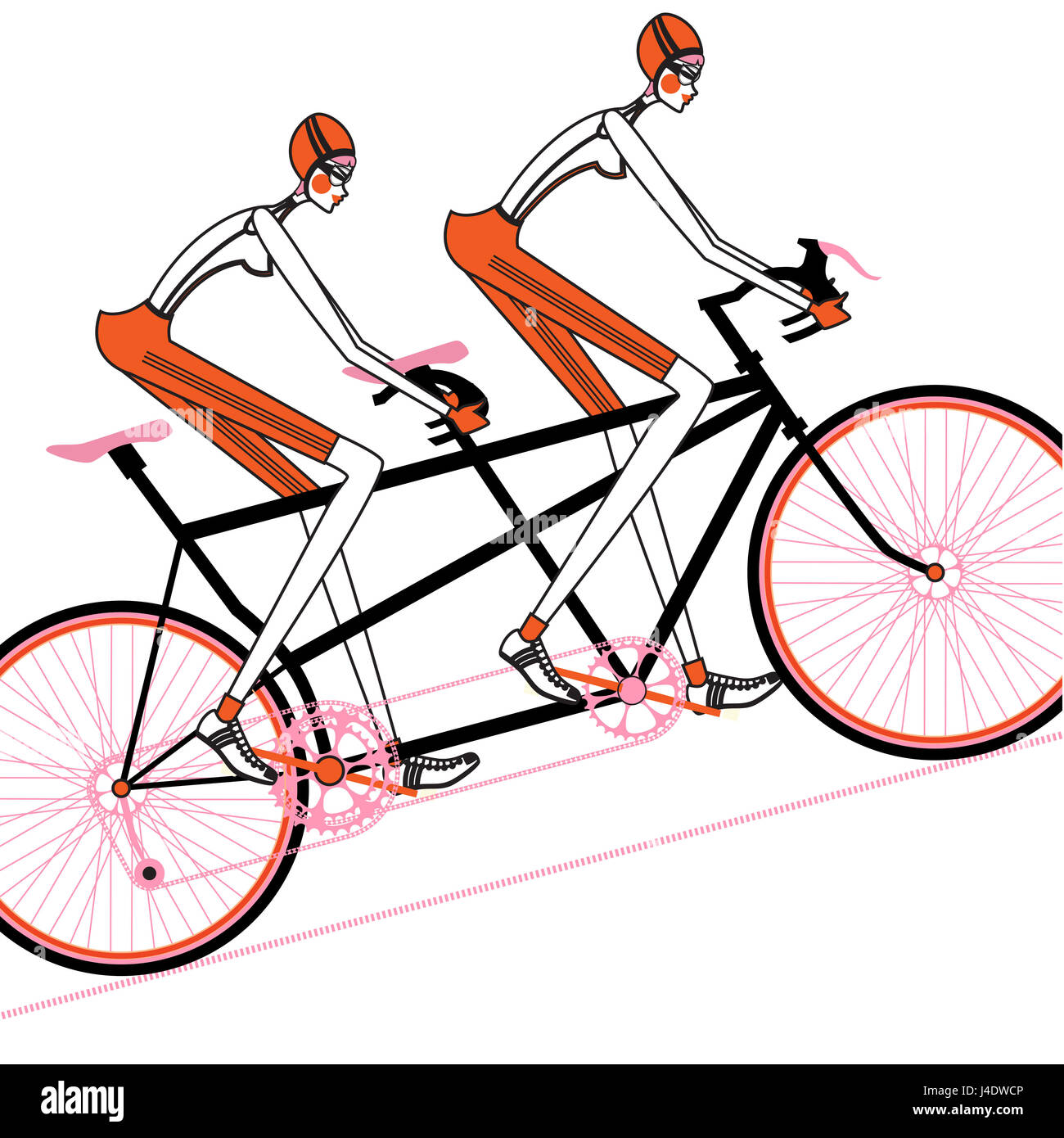 Two women on tandem bicycle hires stock photography and images Alamy