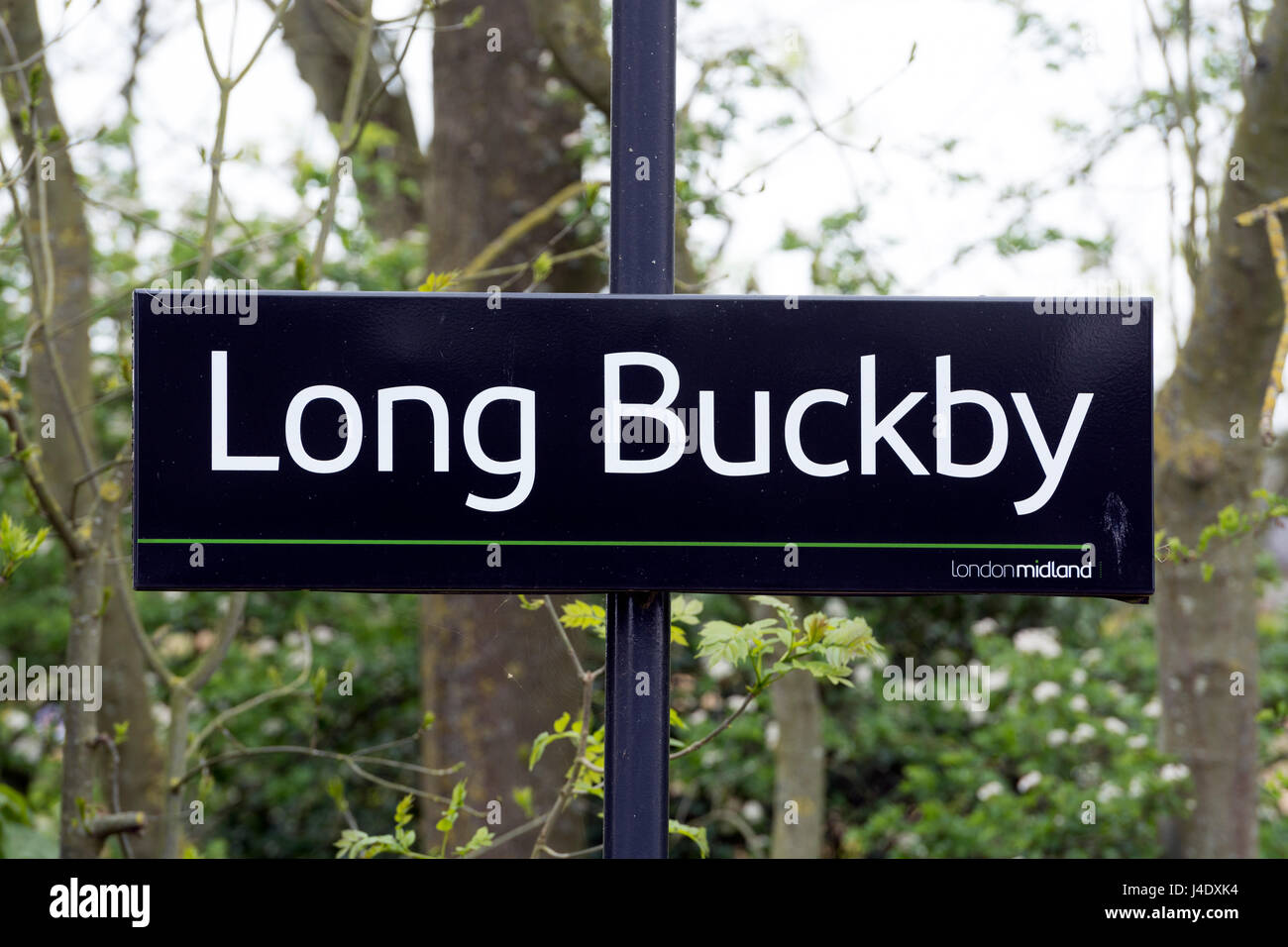 Long Buckby station sign, Northamptonshire, England, UK Stock Photo Alamy