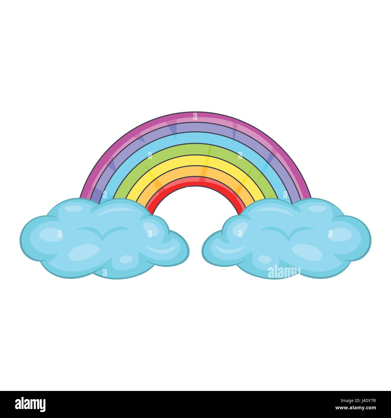 Clouds and rainbow icon, cartoon style Stock Vector Image & Art - Alamy