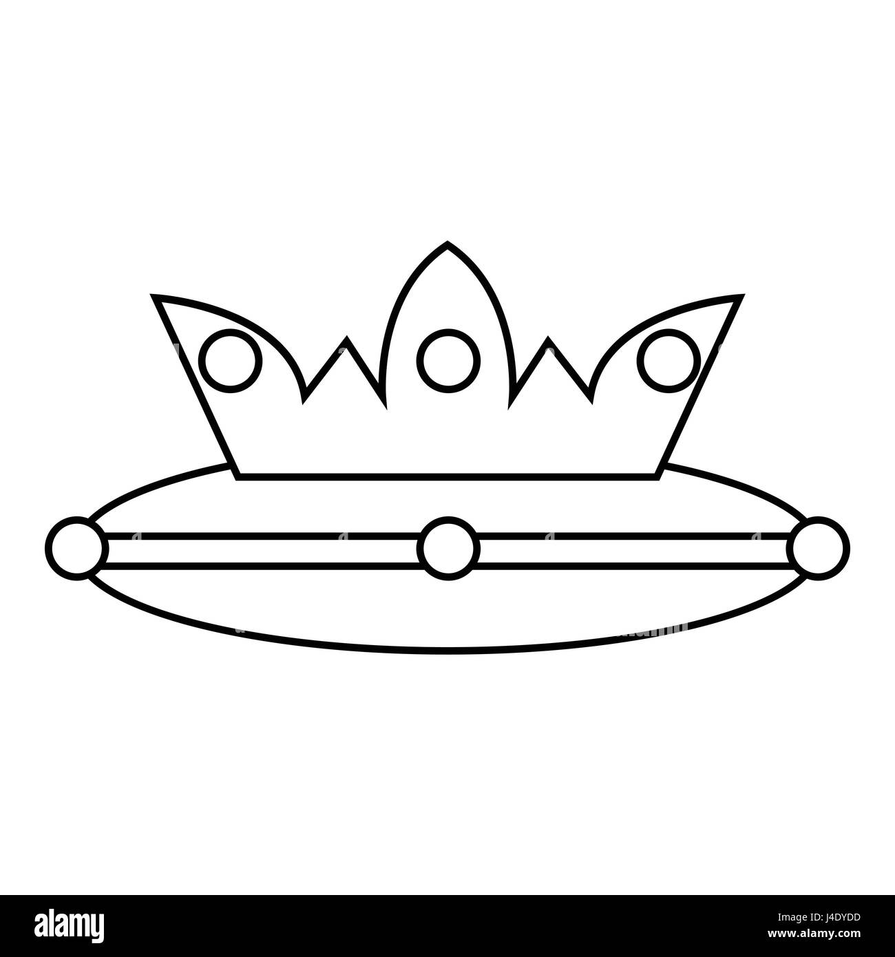Crown icon, outline style Stock Vector Image & Art - Alamy