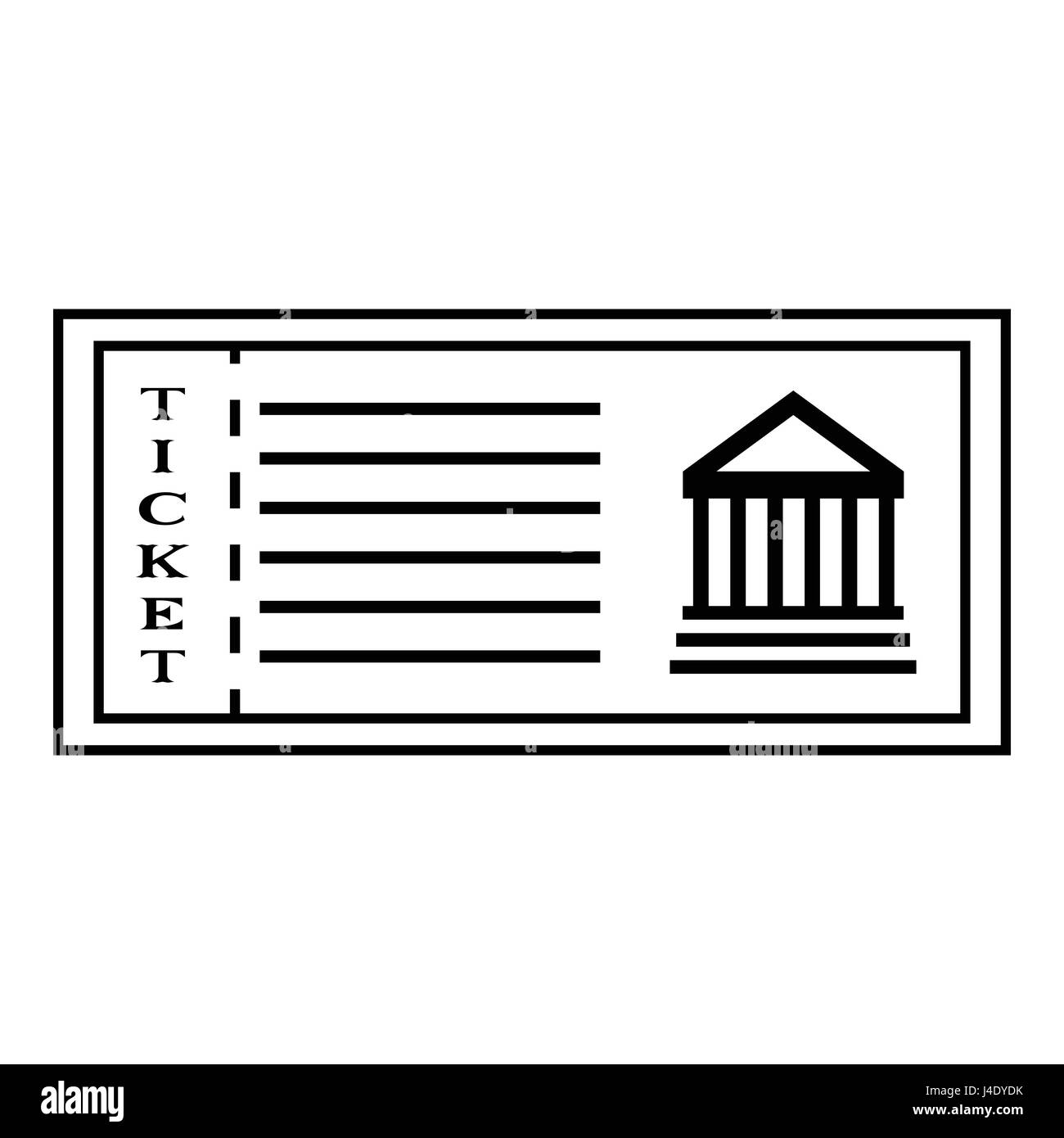 Ticket to museum icon, outline style Stock Vector Image &amp; Art - Alamy