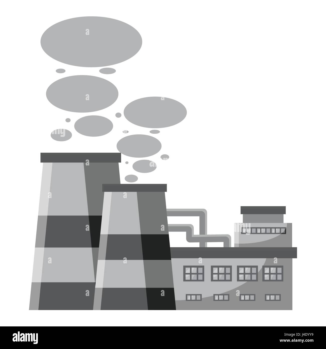 Plant produces smoke from chimneys icon Stock Vector Image & Art - Alamy