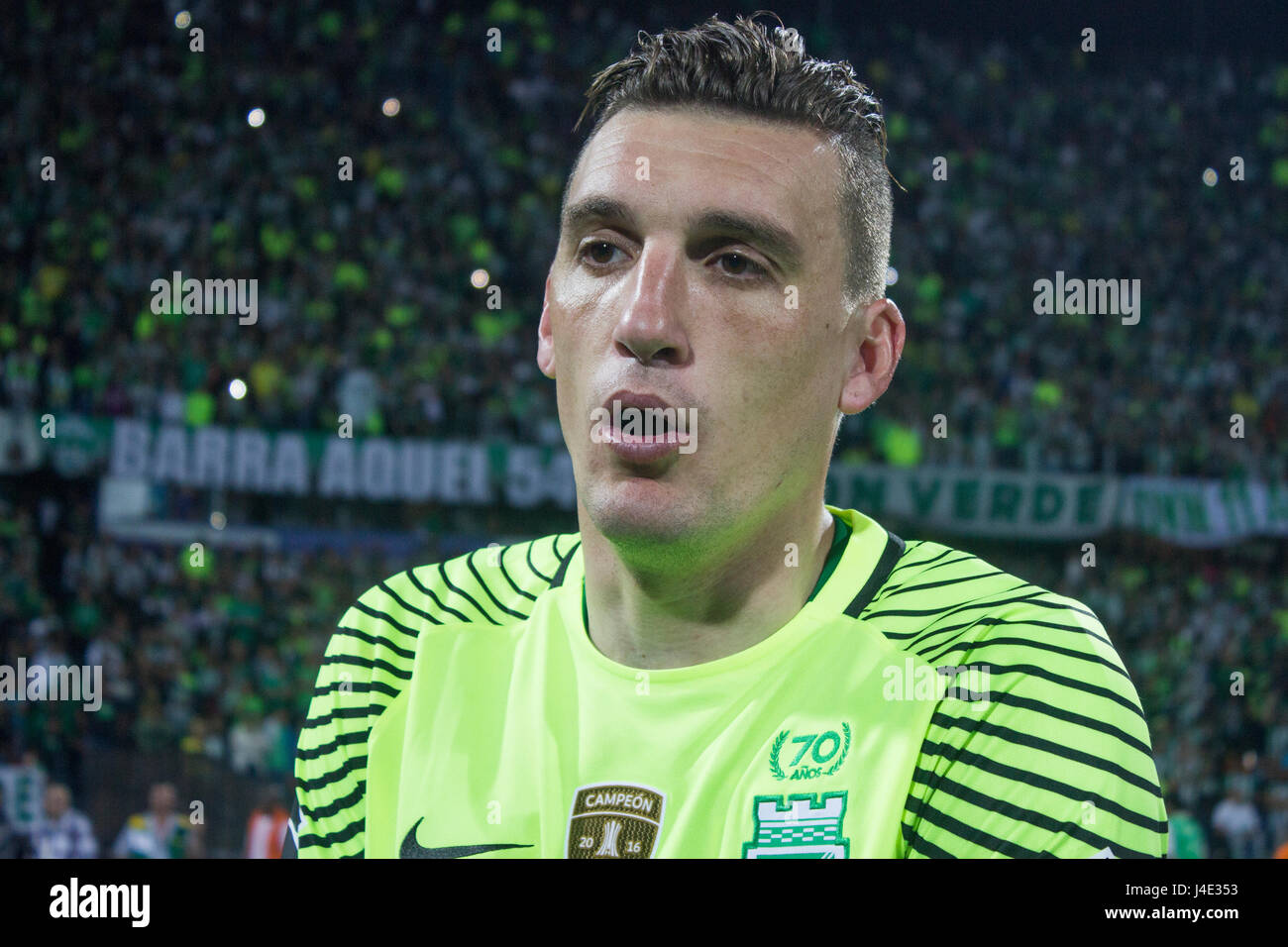 The Goalkeeper of Atlético Nacional, Franco Armani the winner of the Sudamericana cup Stock Photo