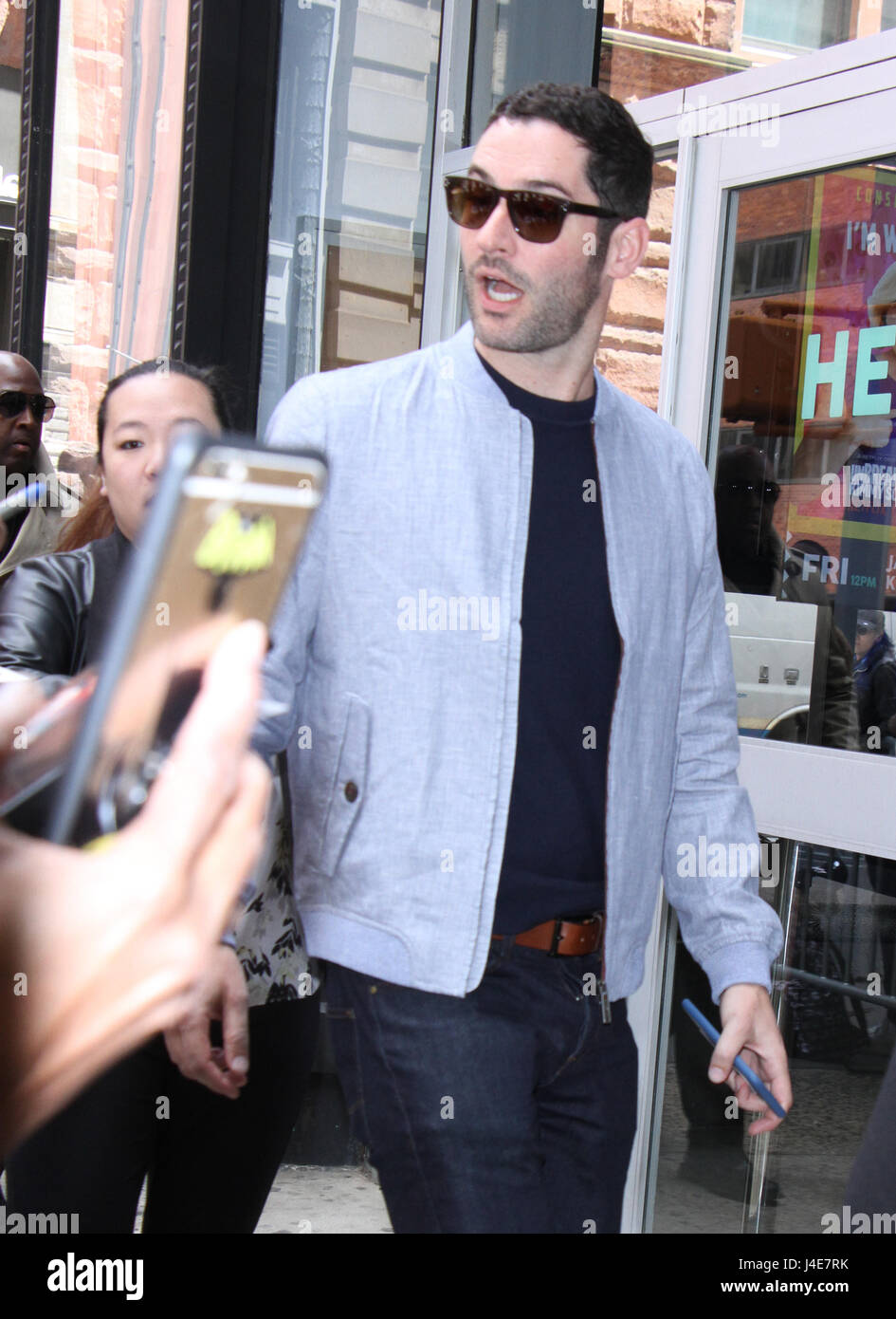 New York, NY, USA. 12th May, 2017. Tom Ellis at AOL BUILD to talk about new season of Fox's Lucifer in New York May 12, 2017. Credit:RW/MediaPunch/Alamy Live News Stock Photo