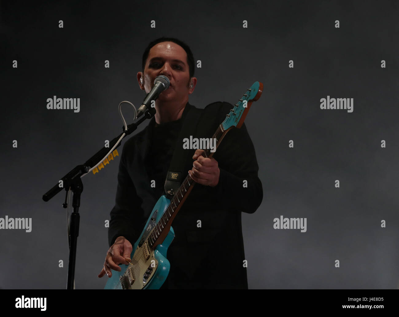 Calvia, Mallorca, Spain. May 12th, 2017. British band Placebo performs live during Mallorca Live Festival in the Spanish island of Majorca. Credit: zixia/Alamy Live News Stock Photo