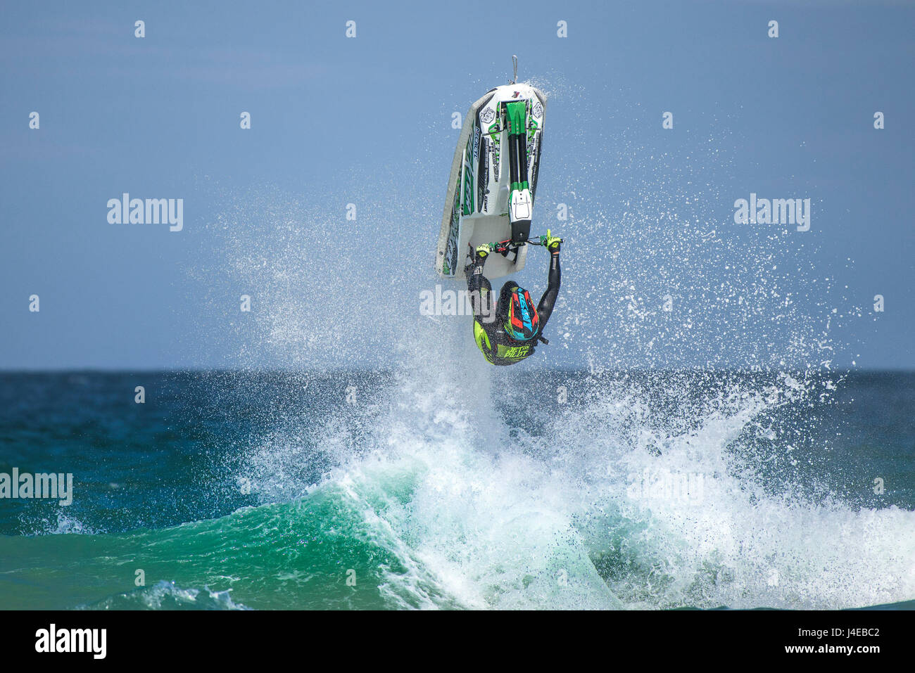 Fistral Beach; Newquay, Cornwall. 13th May, 2017. Stunning tricks and ...