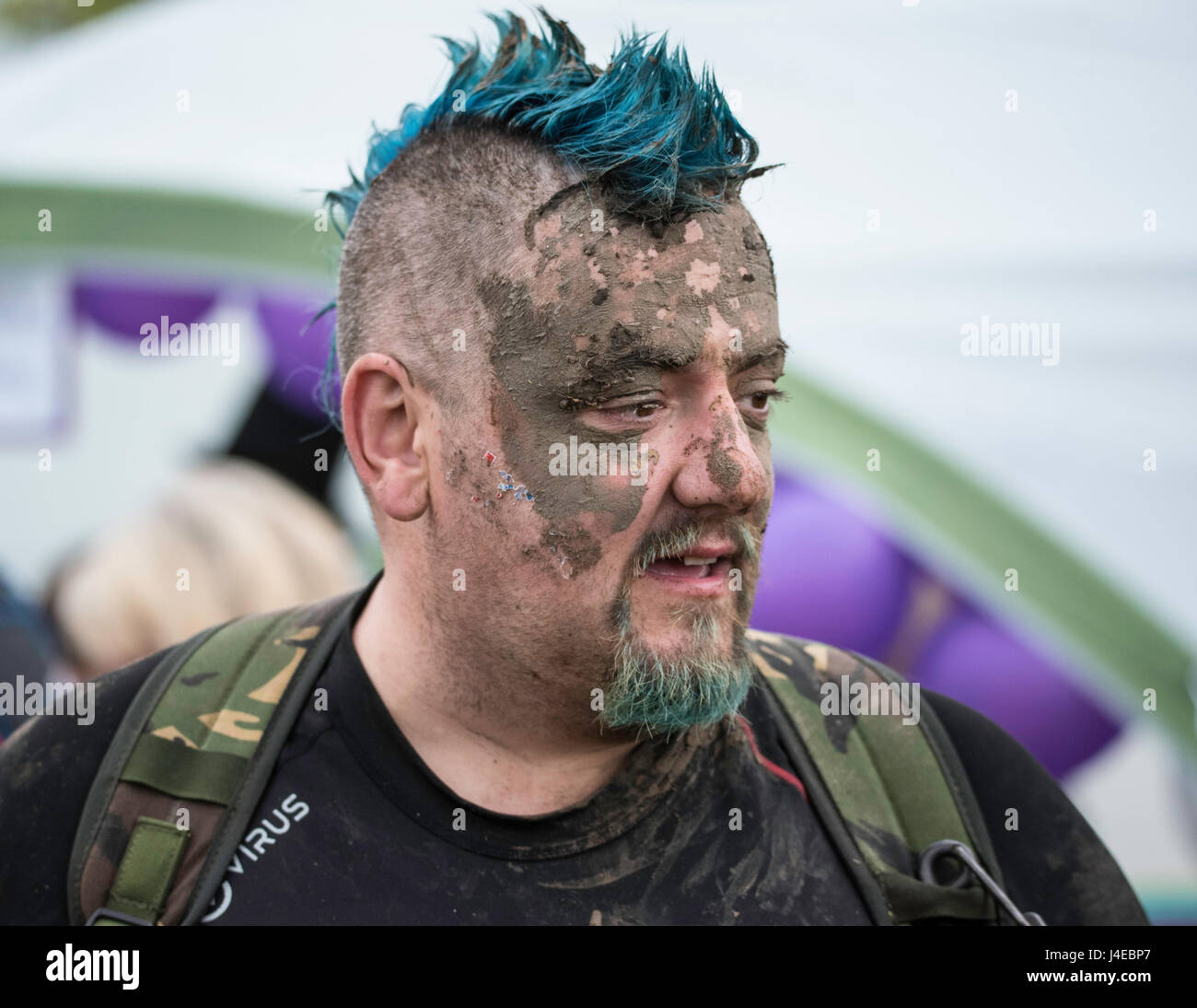 Brentwood, Essex, 13th May 2017; Participant   at the, Nuclear Blast race, Brentwood, Essex Credit: Ian Davidson/Alamy Live News Stock Photo