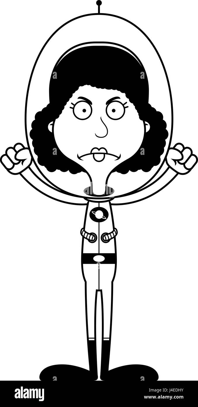 A cartoon spaceman woman looking angry Stock Vector Image & Art - Alamy