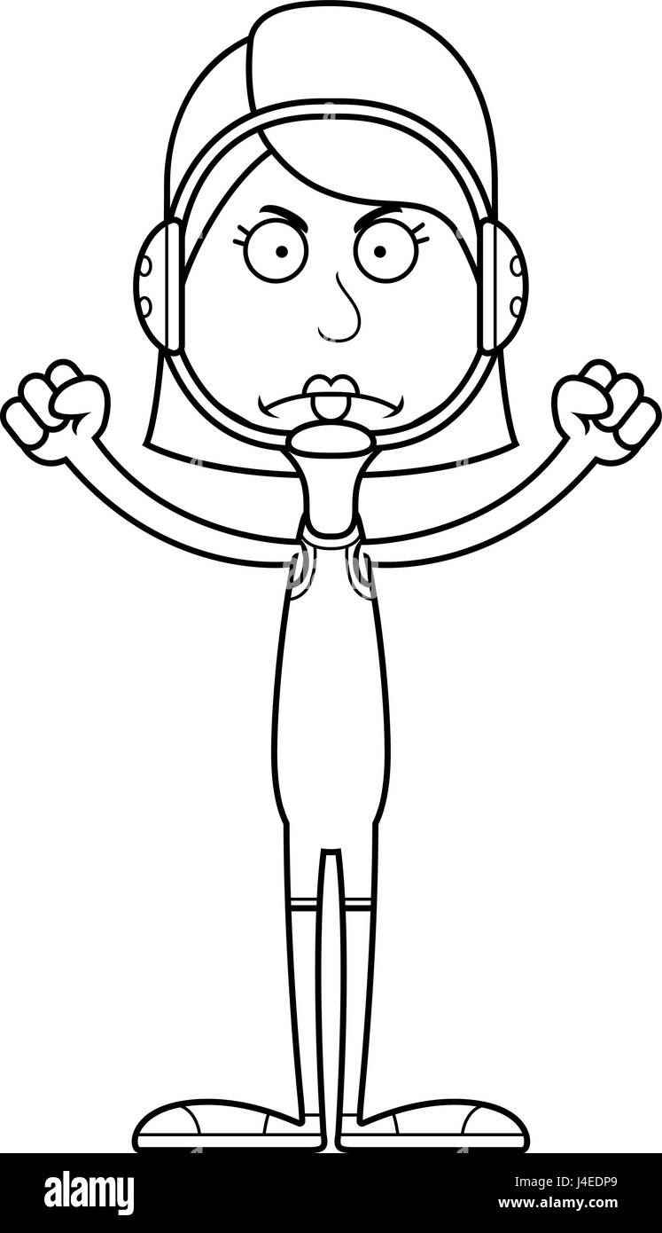 A cartoon wrestler woman looking angry Stock Vector Image & Art - Alamy