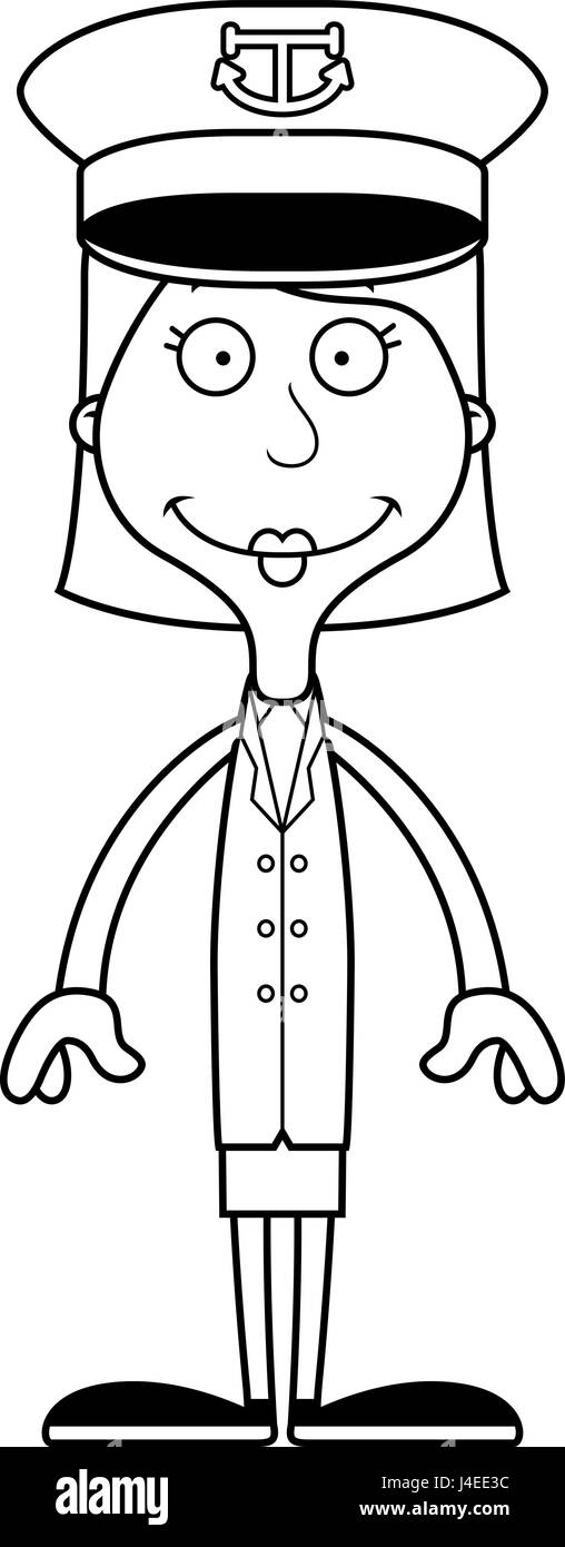 A cartoon boat captain woman smiling Stock Vector Image & Art - Alamy