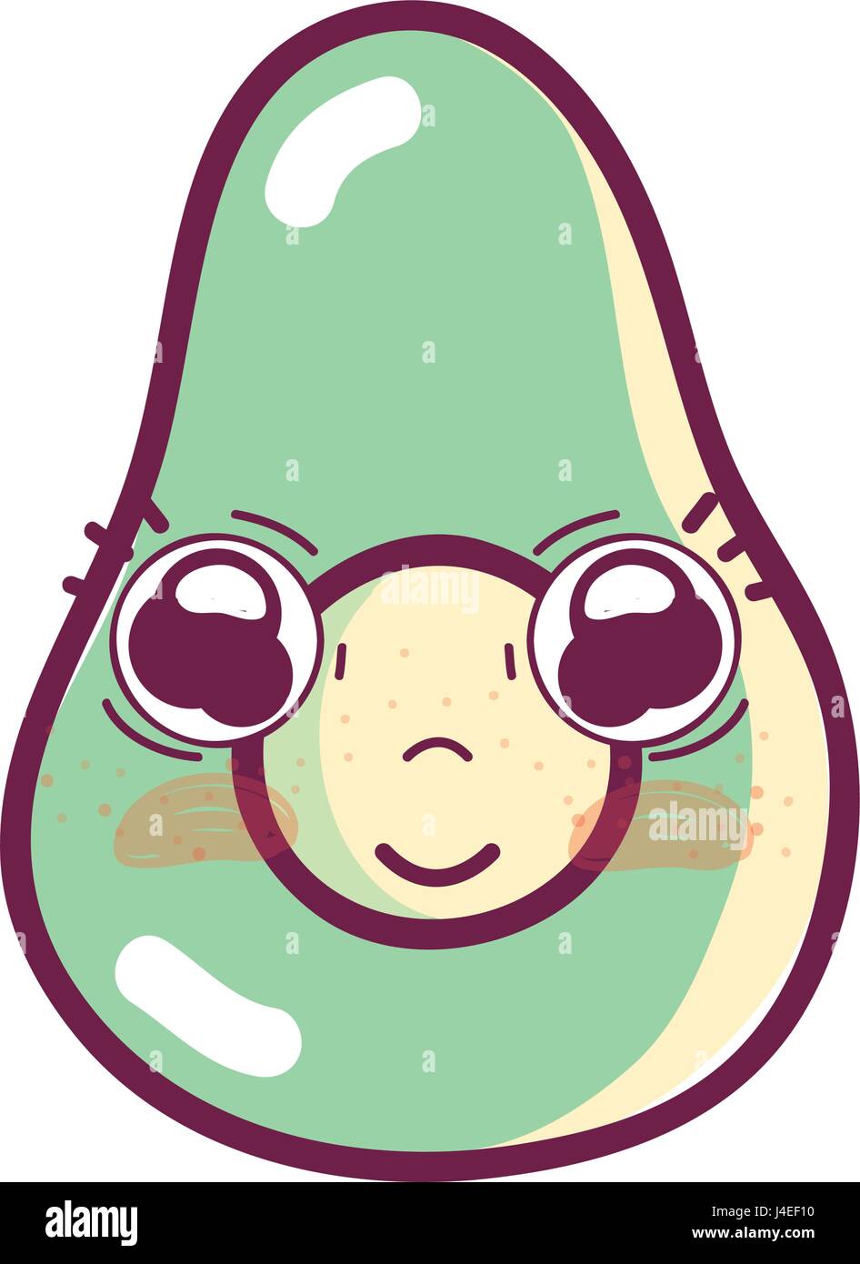 kawaii happy and nice avocado fruit Stock Vector Image & Art - Alamy