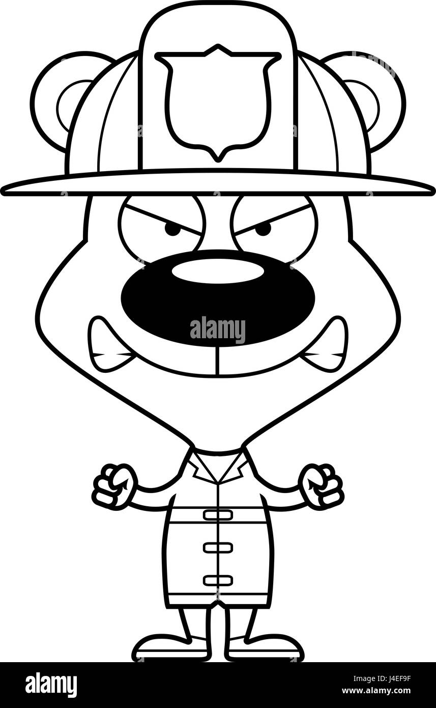 A cartoon firefighter bear looking angry Stock Vector Image & Art - Alamy
