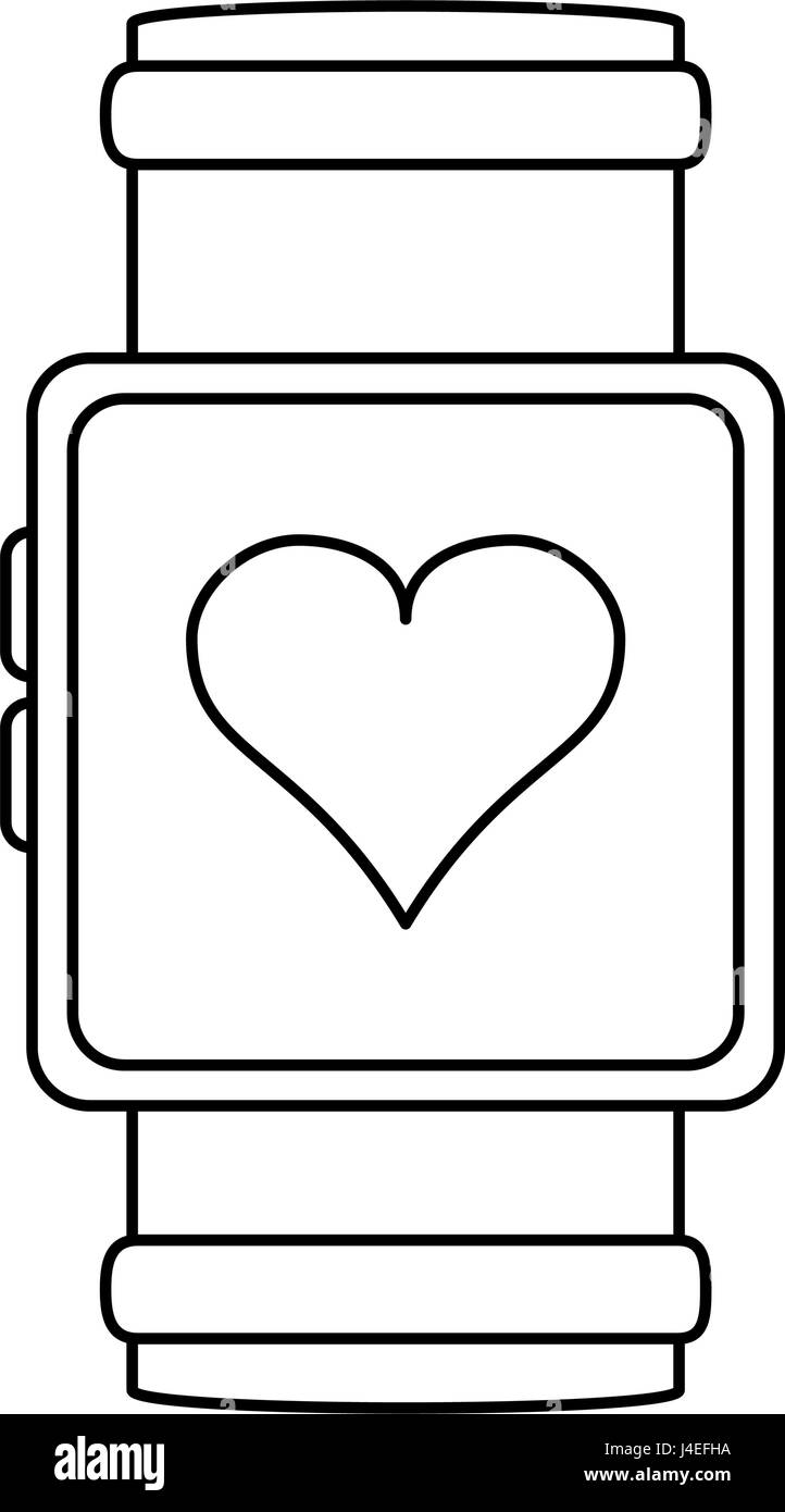heart rate wrist monitor icon image Stock Vector Image & Art - Alamy