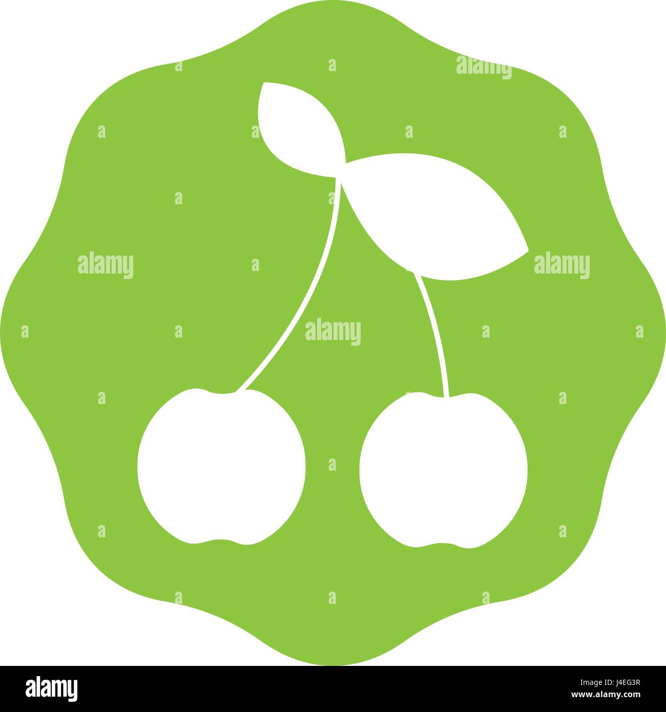 sticker cherry fruit icon stock Stock Vector Image & Art - Alamy