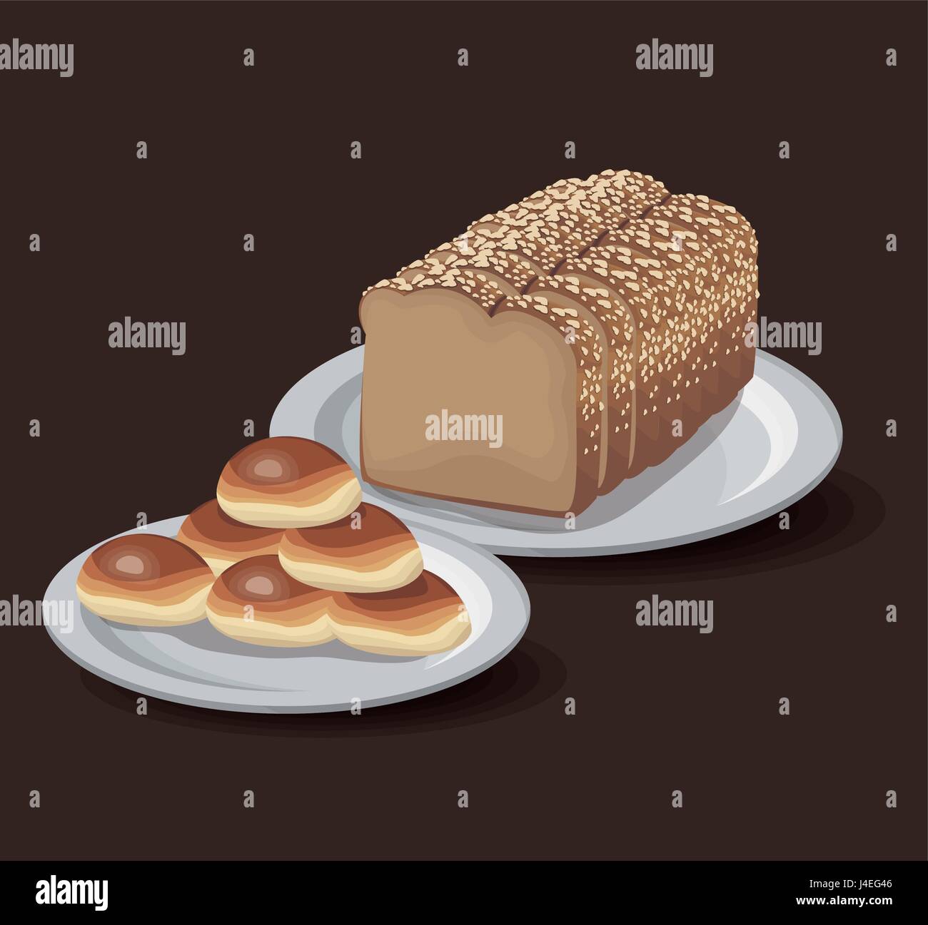 bread bakery product food organic. fresh bread concept design Stock ...