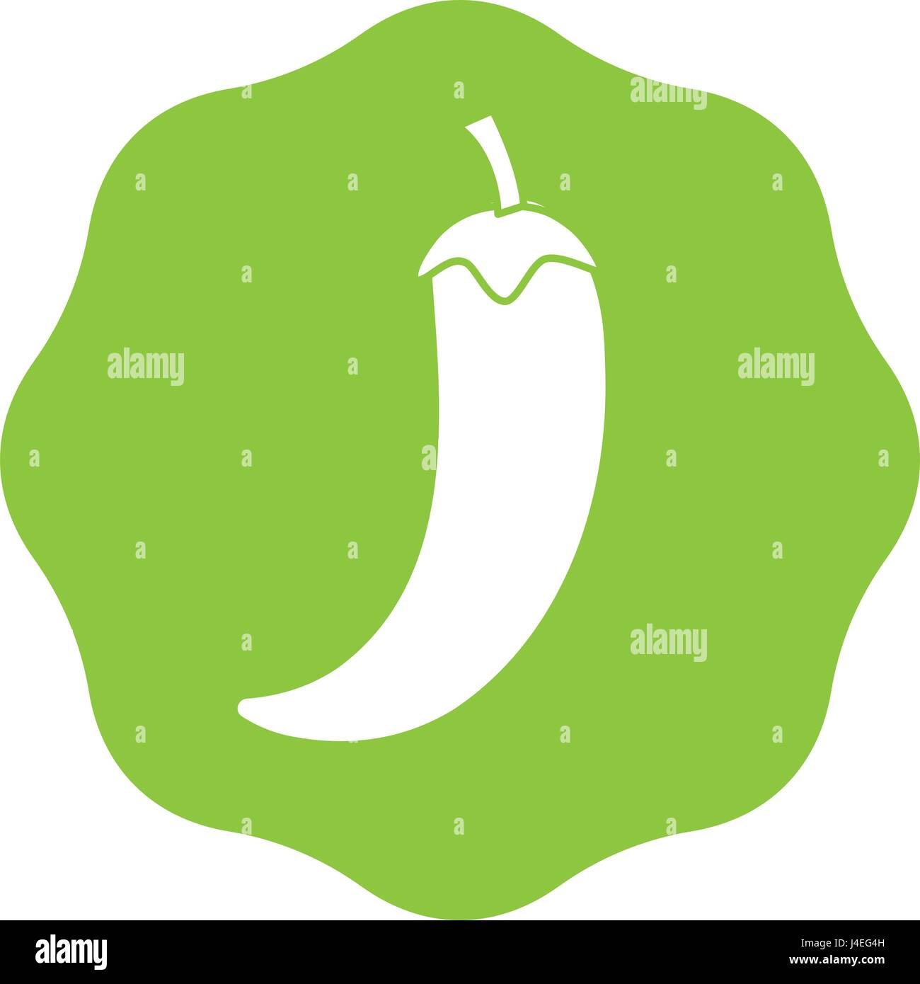 sticker chili pepper vegetable icon Stock Vector Image & Art - Alamy