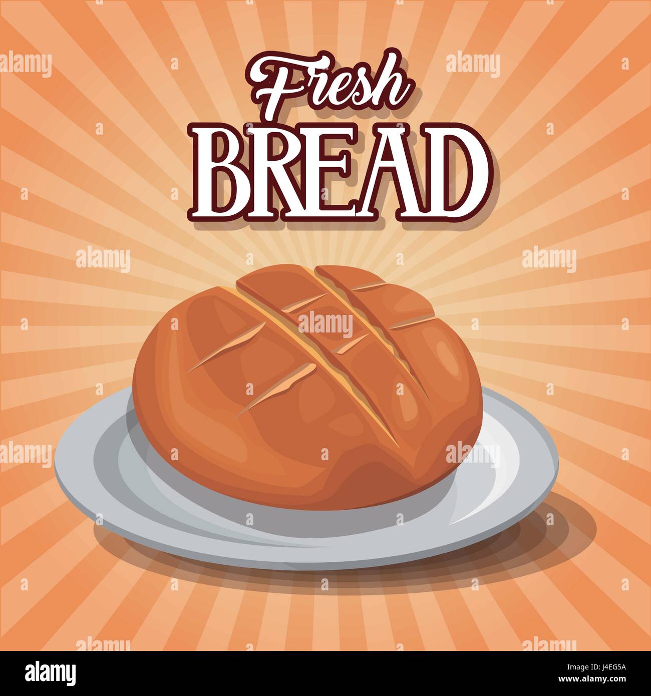 fresh bread and wheat whole cereal nutrition Stock Vector Image & Art ...