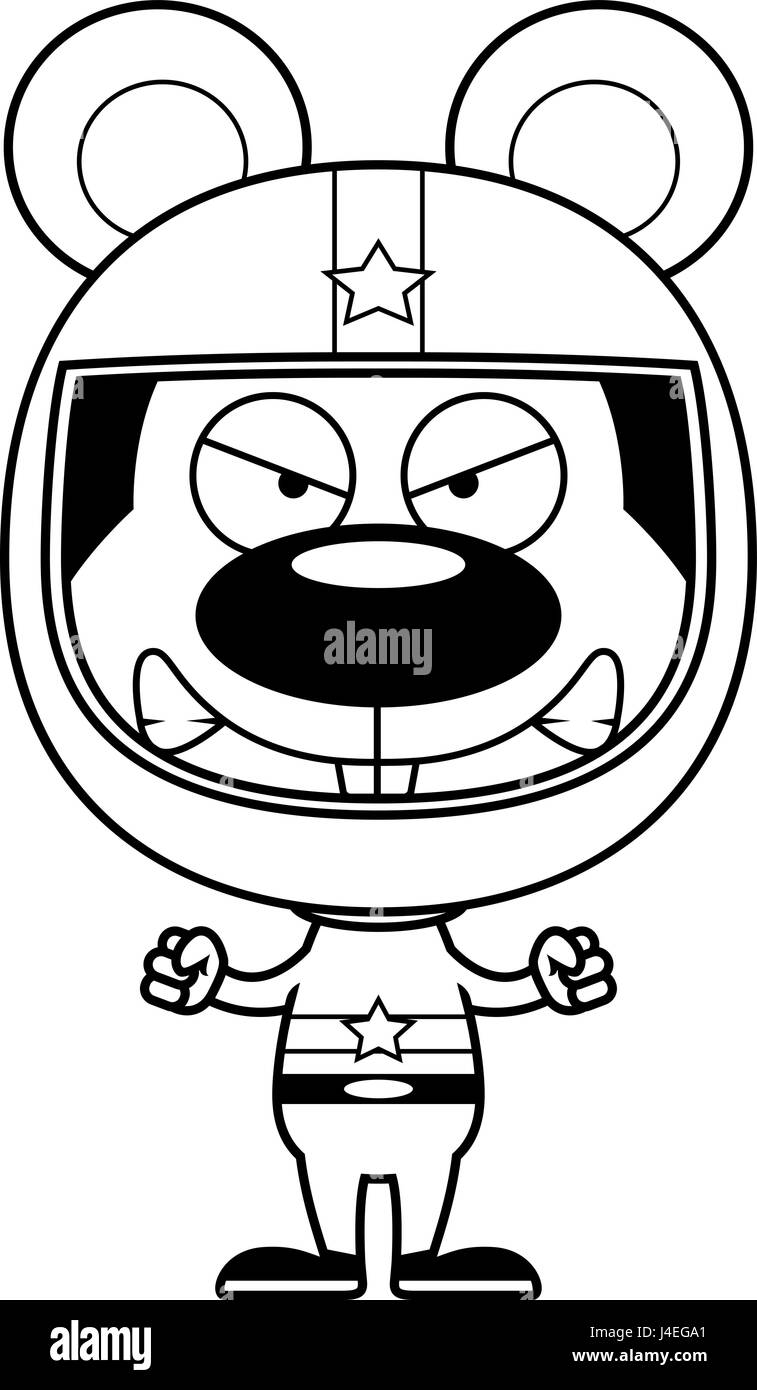 A Cartoon Race Car Driver Mouse Looking Angry Stock Vector Image Art Alamy
