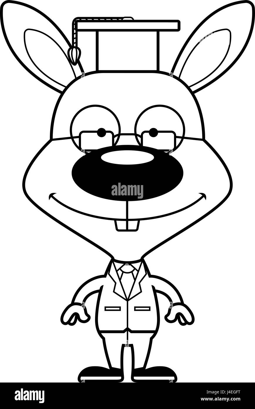 A cartoon teacher bunny smiling Stock Vector Image & Art - Alamy