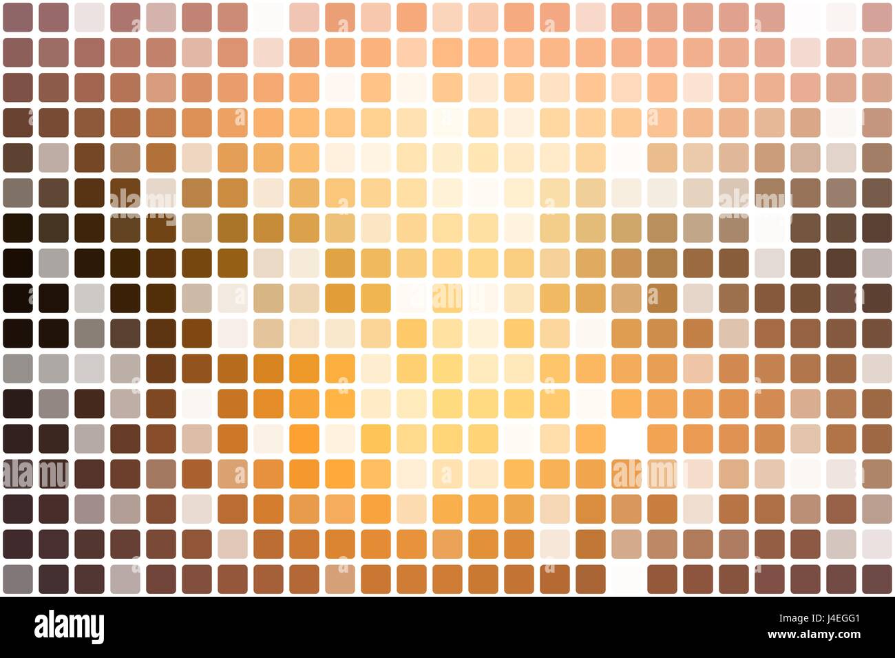 Yellow coral pink black occasional opacity vector square tiles mosaic ...