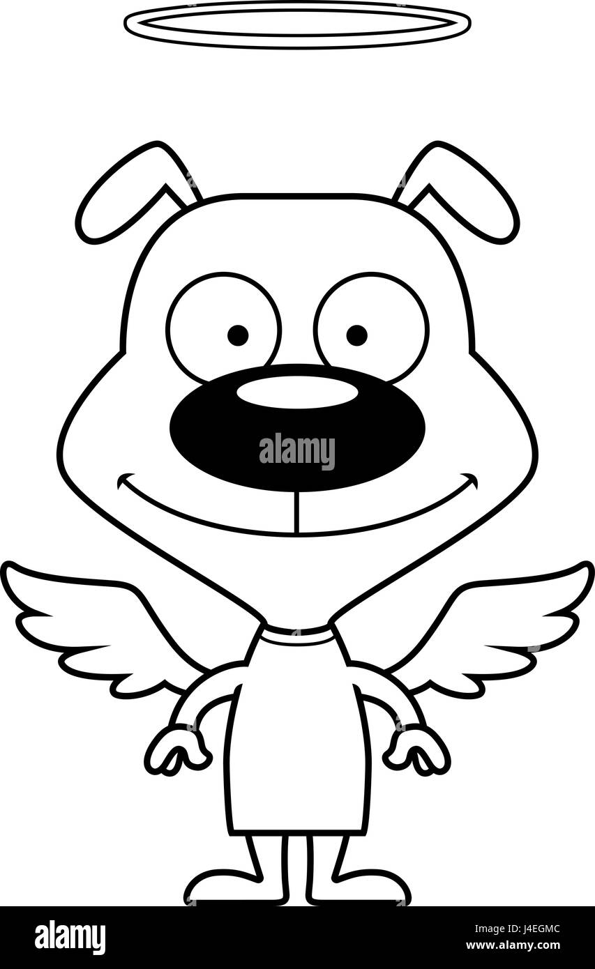 A cartoon angel puppy smiling Stock Vector Image & Art - Alamy