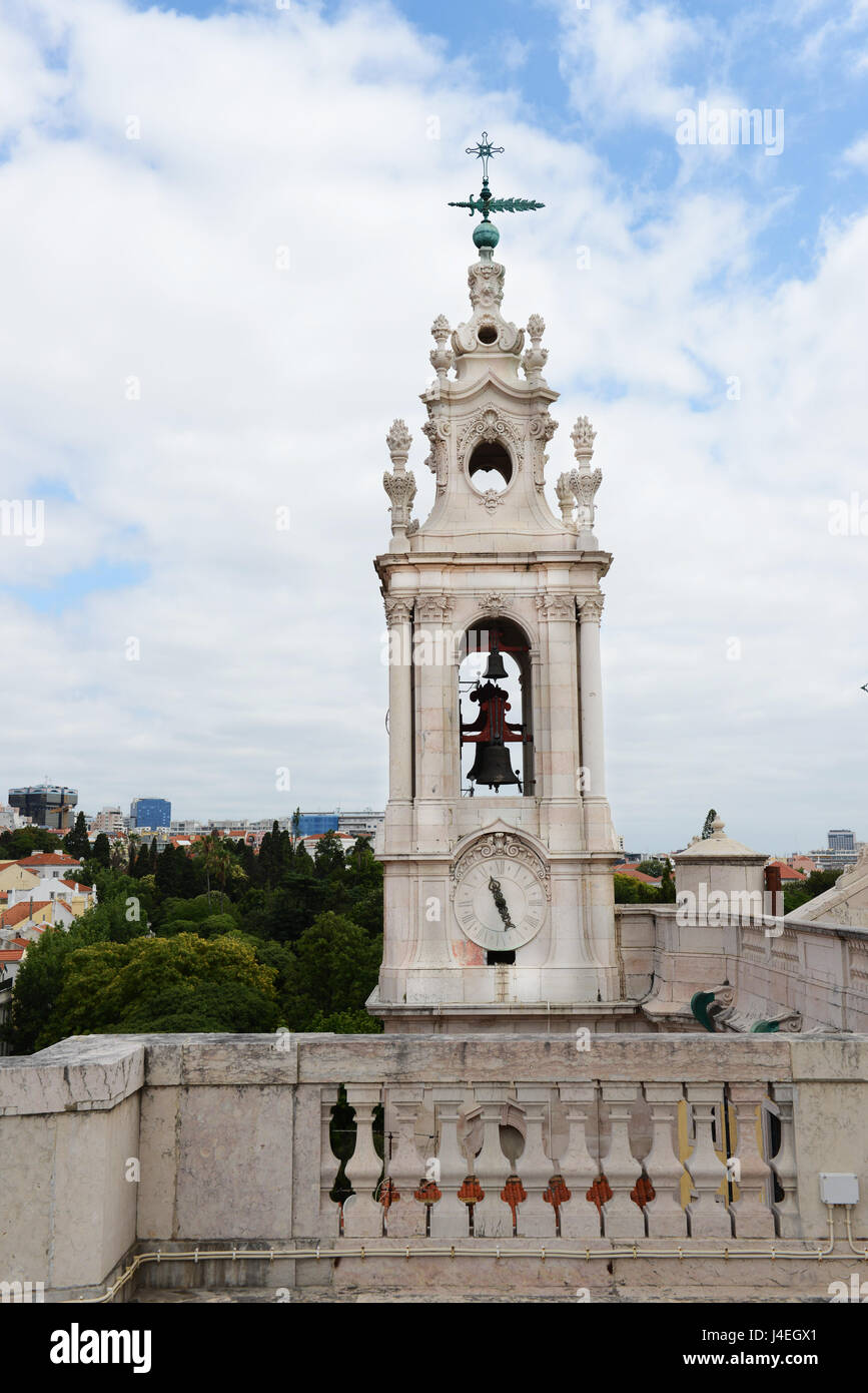 The beautiful Basilica da Estrela in Lisbon. Stock Photo